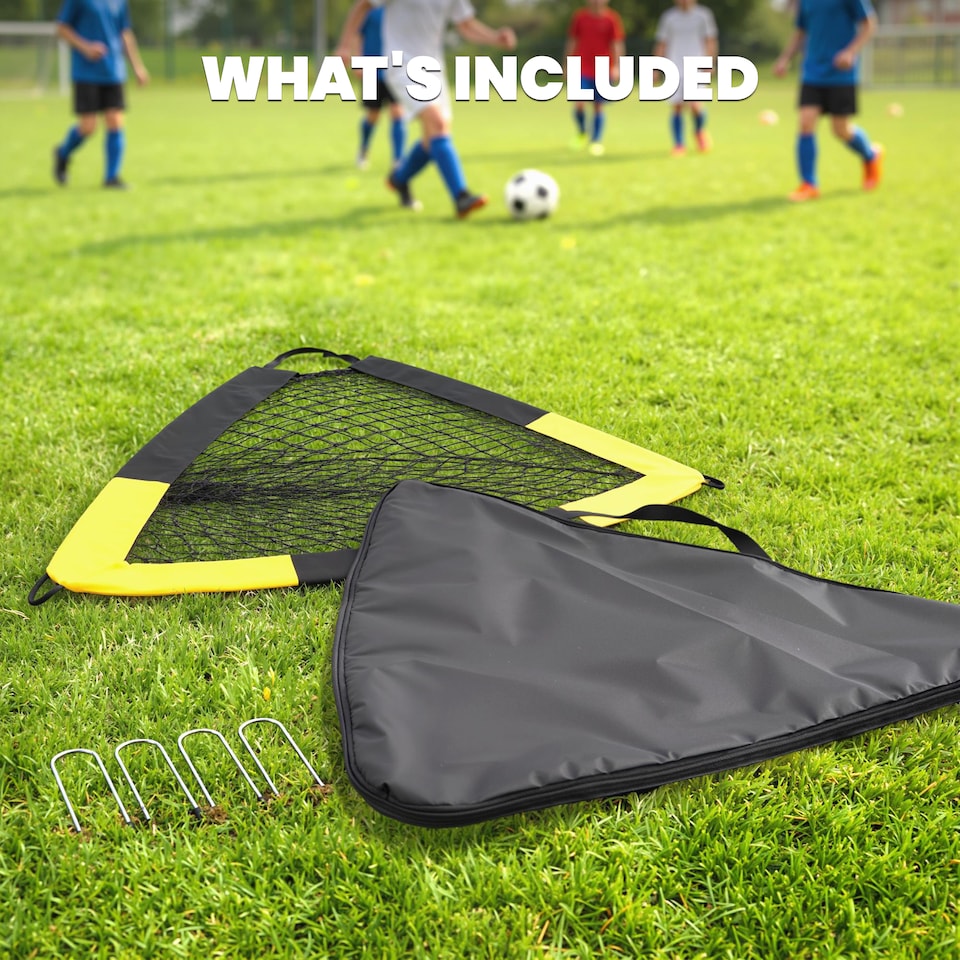 image 1 of SPORTNOW Pop Up Football Goal, Portable Folding Football Net