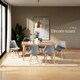 image 8 of Dining Chairs Frederikke - padded, ergonomic shape, wooden legs - Set of 8 Grey