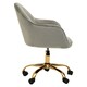 image 4 of Interiors by Premier Brent Grey Velvet And Gold Home Office Chair