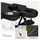 image 7 of Massage Table - 3-zone bed with aluminium frame, 5cm pad, folding, adjustable | Black | black | 1