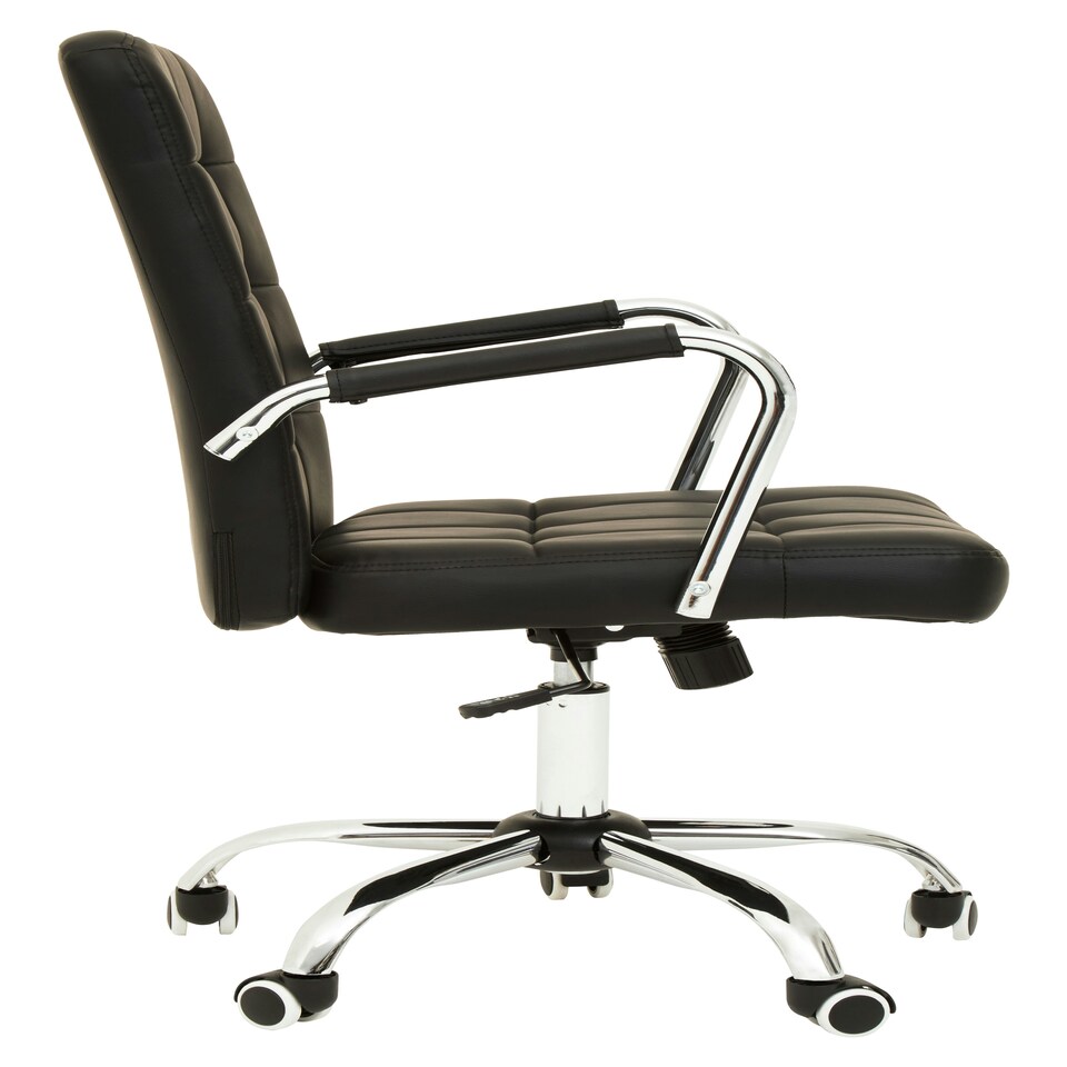 image 1 of Interiors by Premier Brent Black Tufted Home Office Chair