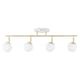 image 1 of BHS Lott Terrazzo Opal Ball 4 Light Spotlight Bar, Satin Brass | Gold | Satin Brass | 1