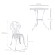 image 5 of Outsunny 3 Piece Patio Bistro Set for 2, Outdoor Aluminium Garden Table and Chairs with Umbrella Hole for Balcony, White