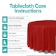 image 3 of Round Polyester Tablecloth, 220GSM Washable Table Linen - 90 Inch