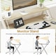 image 5 of Yaheetech 2-Tier Foldable Computer Desk w/ Monitor Shelf
