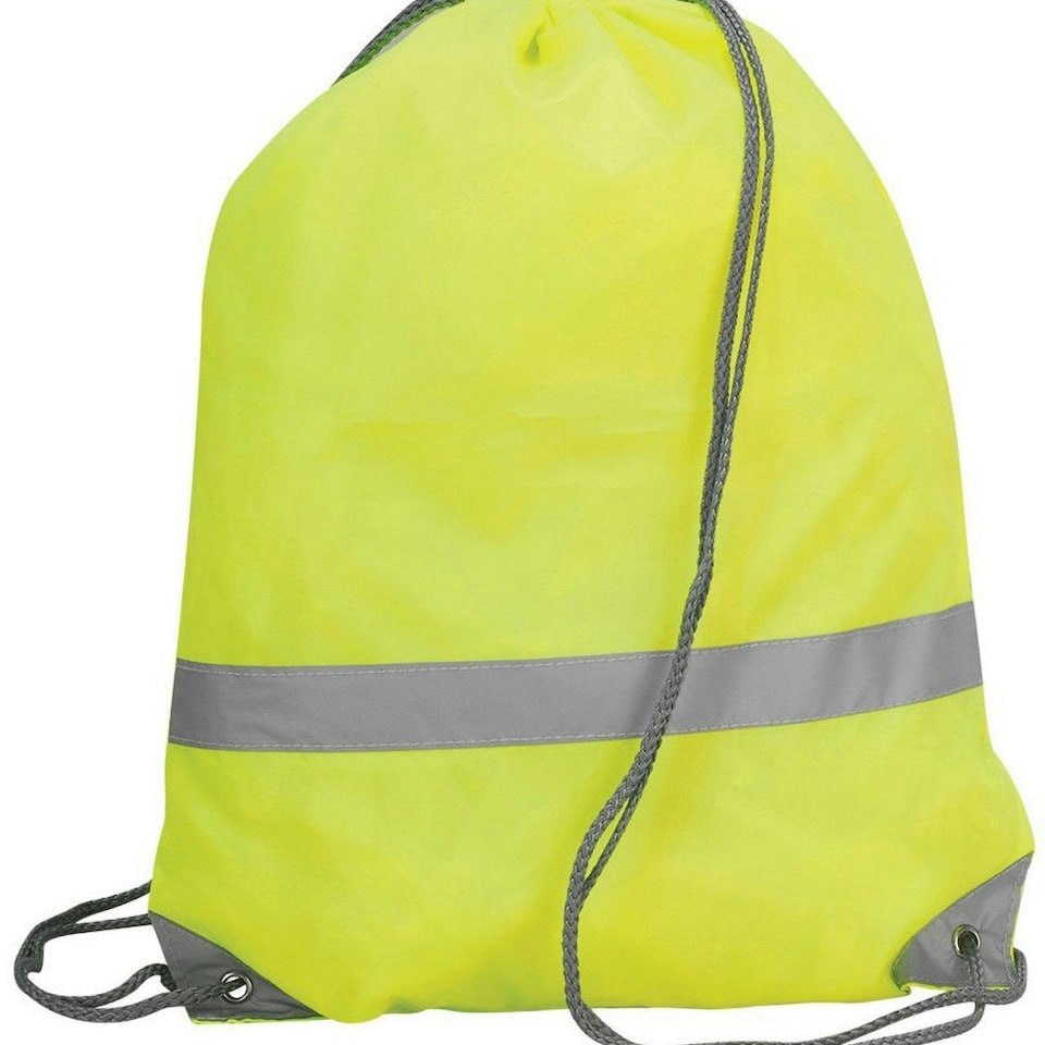 image 1 of Shugon Stafford Plain Drawstring Tote Bag - 13 Litres - Hi-Vis Yellow - One Size Yellow | One Size