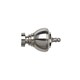 image 2 of 35mm Fixed Length Metal Curtain Pole Set Satin Silver Vienna Finial 130cm