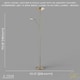 image 4 of Sleek LED Mother and Child Floor Lamp in Satin Nickel with Memory Dimmer Buttons