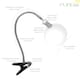 image 3 of PURElite Clip-on Magnifying Light - Battery Powered Table & Desk Lamp with LED Bulbs, Flexible for Reading, Needlework & Sewing | Silver
