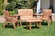 image 1 of Hand Made 4 Seater Chunky Rustic Wooden Garden Furniture Multi Set