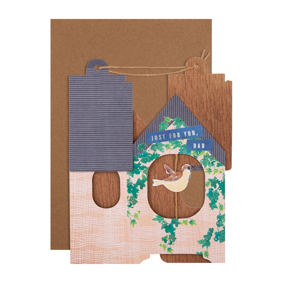 image 1 of Hallmark Father's Day Card For Dad - 3D Pop-Up Birdhouse Design
