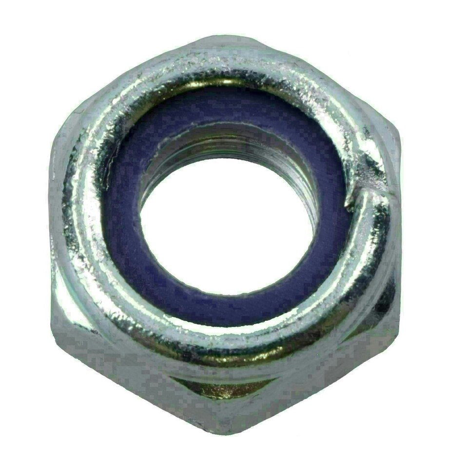 image 1 of M10 x 1.5mm Nyloc Nut Fastener Hexagonal Metric Nuts Grade 8 Zinc Plated 10pk