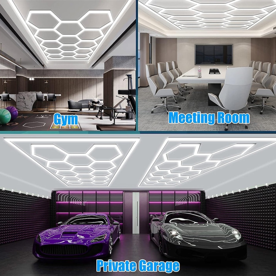 image 1 of 600W Car Showroom Light 440mm 23.6mm 38.1mm(57pcs) 1175mm 23.6mm 38.1mm(12pcs),PC T5 Tubes, 6500K, 100-120lm W