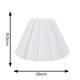 image 3 of ValueLights Lauren White Fabric Pleated Scallop Edge Tapered Ceiling Floor Table Lamp Shade