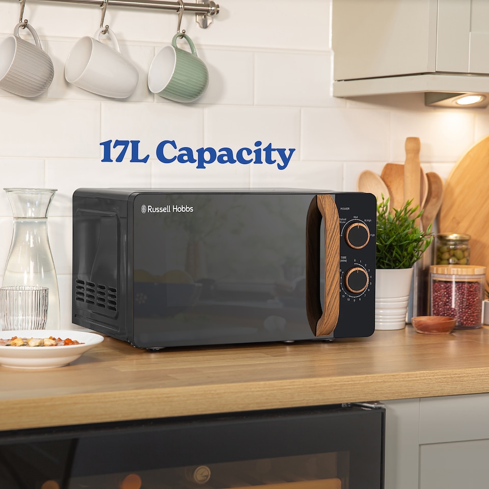 image 1 of Russell Hobbs RHMM713B-N/01 Manual Microwave 17L 700W Scandi Black