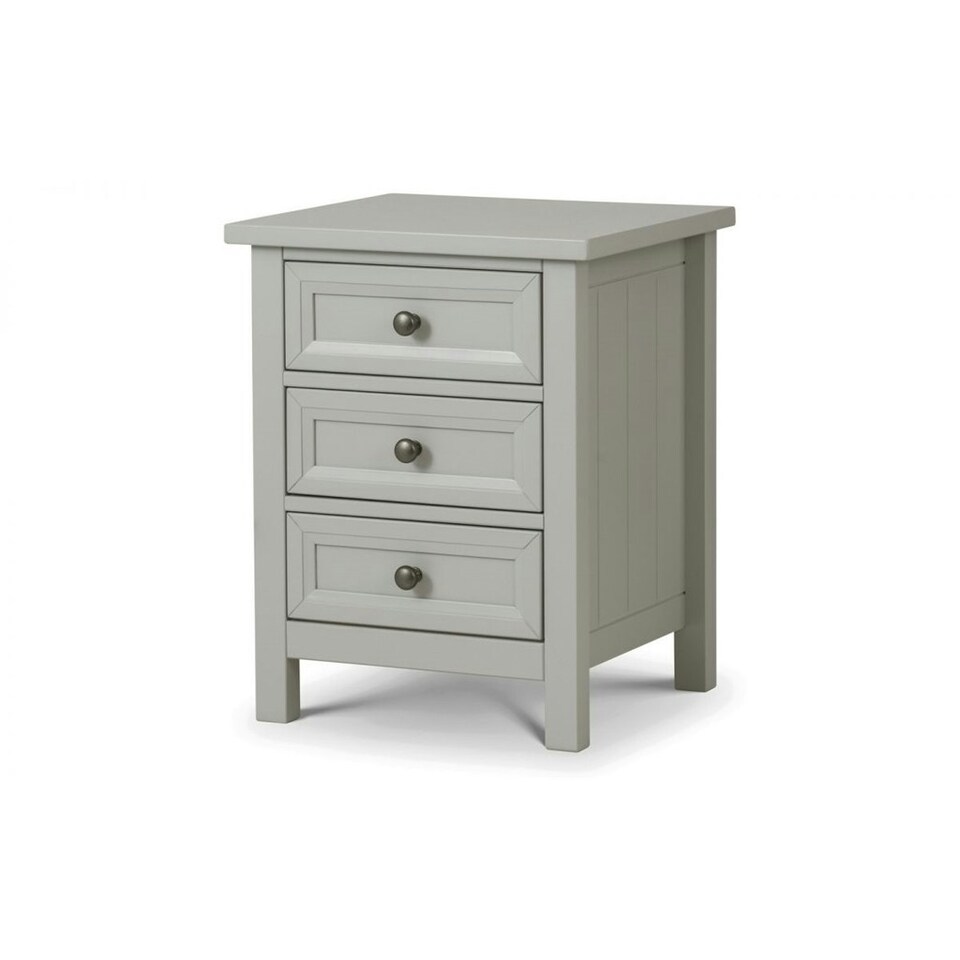 image 1 of Premier Dove Grey Bedside Drawers - 3 Drawers