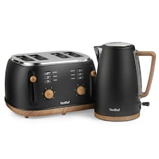 VonShef 3000W Kettle and 1500W Toaster Bundle Set Black