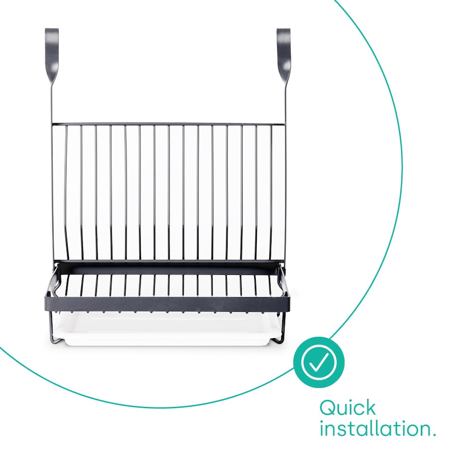 image 1 of Hanging Dish Drainer Black