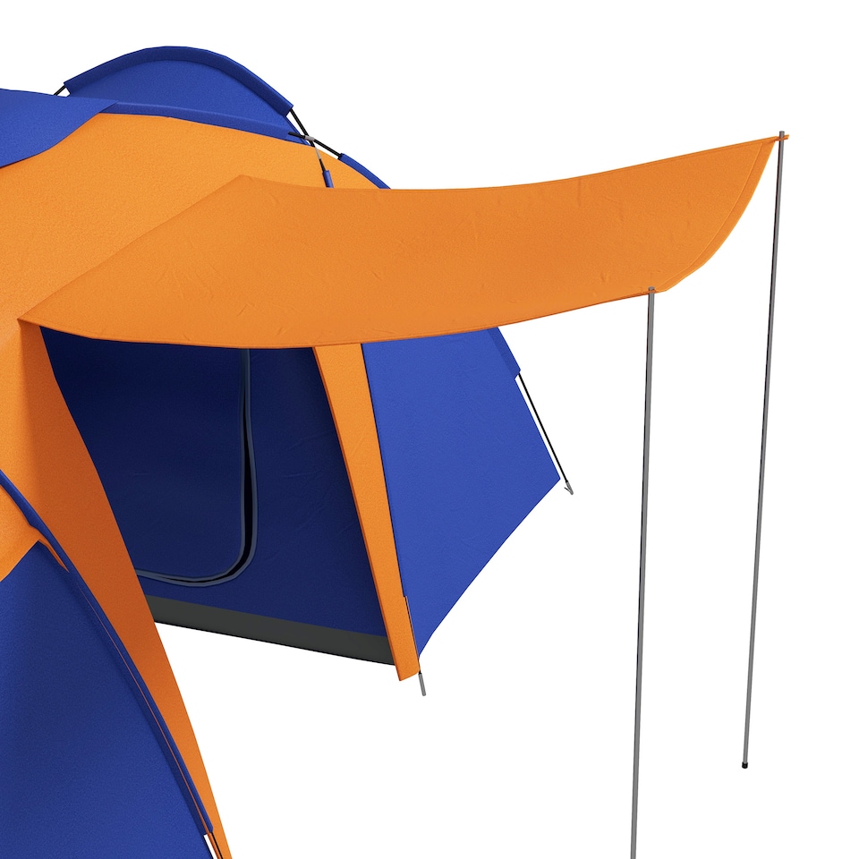 image 1 of Outsunny Camping Tent with 2 Bedroom, Living Area and Awning for 4-6 Person