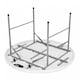 image 7 of Oypla 4ft 1.2m Round Folding Heavy Duty Outdoor Trestle Party Garden Table White