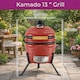 image 8 of Kamado 13" Ceramic BBQ Grill Smoker Charcoal Cooking Oven Portable