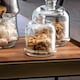 image 3 of Mini Glass Service Bowl Pastry Cookie Candy Dish Jar with Bell Dome Lid | Clear | Clear | 2 Dishes | 2