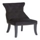 image 2 of Interiors by Premier Black Cotton Velvet Dining Chair, High Quality Velvet Chair, HighBack Accent Chair, Cozy Borg Chair