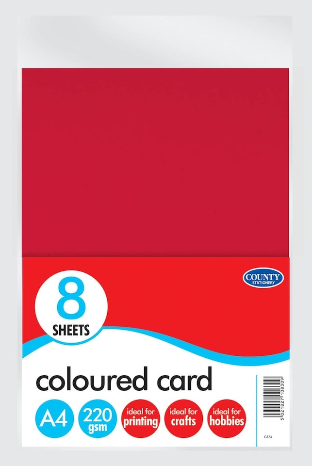 image 1 of 8 A4 Coloured Cards 220gsm