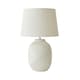 image 4 of ValueLights Harrison Tapered Lamp Shade White Geometric Ribbed Pattern Gloss Large Table Lamp White