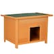 image 6 of Pawhut 82cm Elevated Dog Kennel Wooden Pet House Outdoor with Open Top