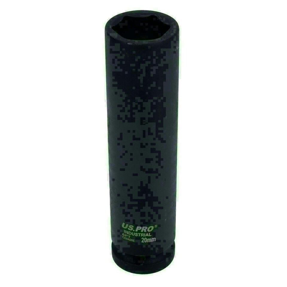 image 1 of 20mm Extra Deep Long Metric MM Impact Socket 1/2" Drive 6 Sided Single Hex