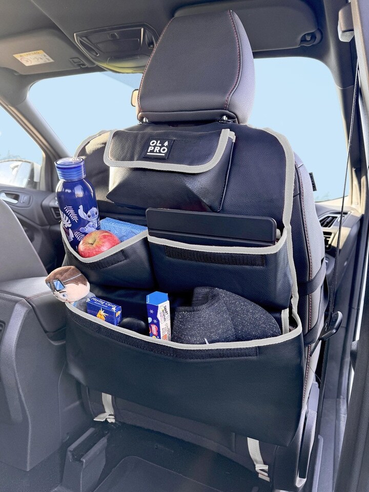 image 1 of Rear Single Seat Storage Organiser - Grey