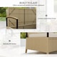 image 5 of Outsunny 125L Garden Storage Bench, 2 Seater PE Rattan Outdoor Bench | Brown | Khaki | Not provided