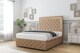 image 3 of Sloomy Sofia Gold Latte Dumfries Divan Bed Base 2 Drawers Right Side With 54 Inch Floor Standing Headboard & 12 Inch Matching Footboard | Brown | Latte | Small Single | 1