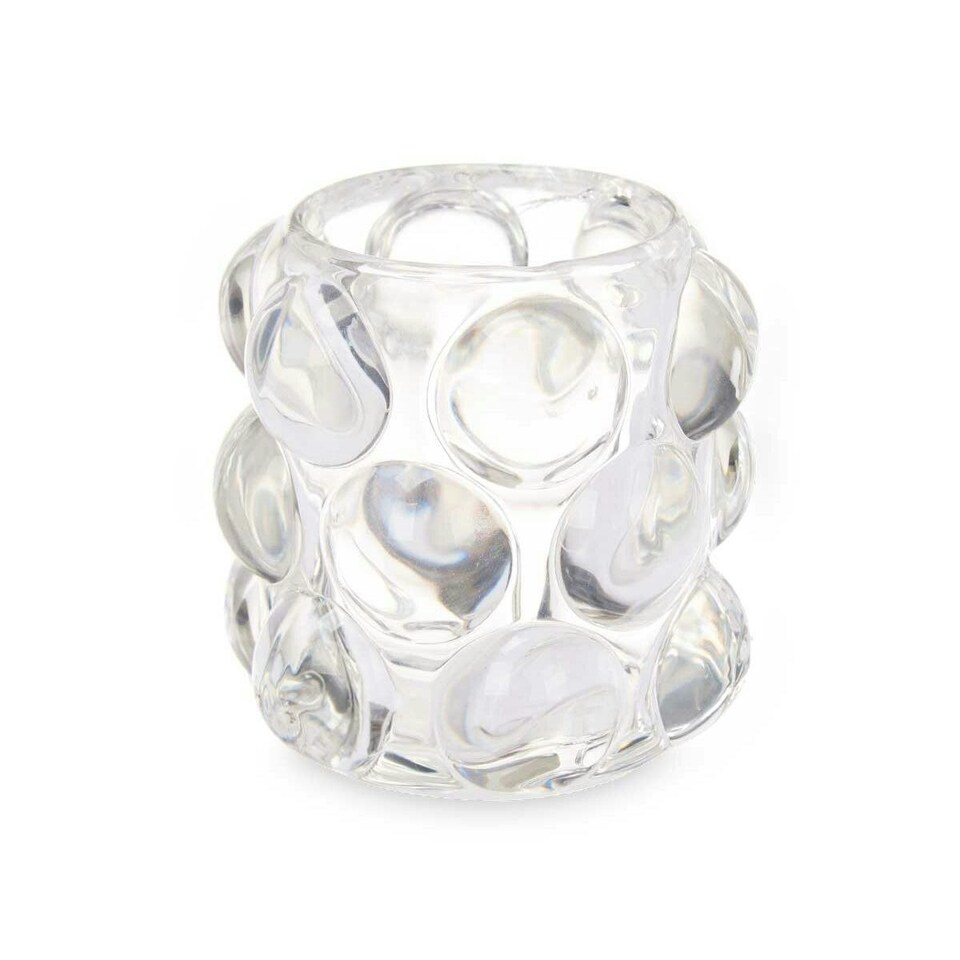 image 1 of Candleholder Microbeads Transparent Crystal 8,4 x 9 x 8,4 cm (12 Units) N/A