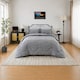 image 2 of 10.5 Tog Supersoft Microfibre Duvet with Pillowcases – Coverless or Use with Duvet Cover | Grey | Charcoal/Light Grey | Single