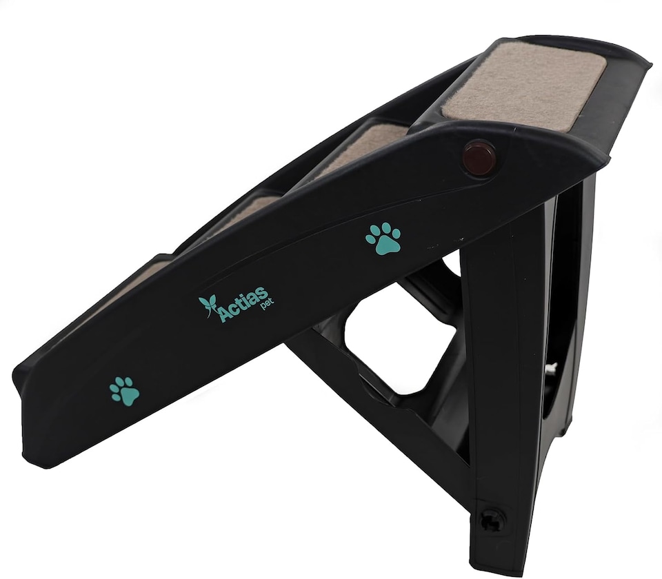 image 1 of Lightweight Folding Pet Stairs Black