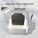 image 6 of PawHut Stainless Steel Litter Box, Enclosed Metal Litter Tray with Scoop White | One Size