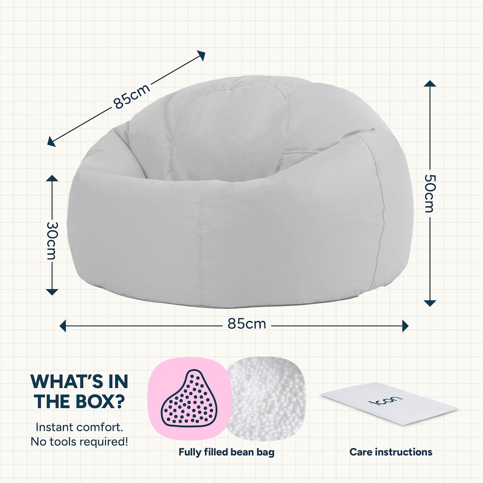 image 1 of Adult Classic Beanbag Outdoor Waterproof Bean bags Ready Filled - Yellow