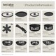 image 6 of Kitchen starter set for 6 people with crockery, pots and more | Black | black/taupe | 1