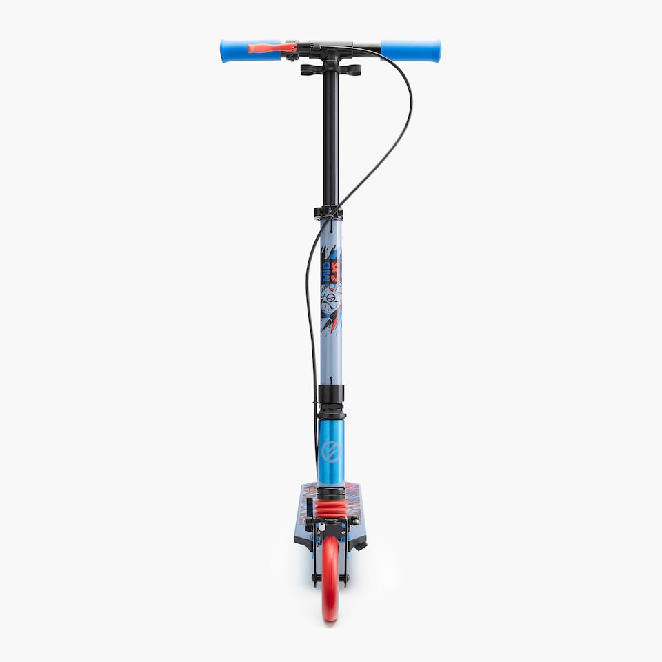 image 1 of Decathlon Kids' Scooter With Handlebar Brake and Suspension Mid 5 - Blue Graphics