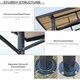 image 6 of Outsunny 8ft x 5ft Outdoor BBQ Protective Gazebo Aluminium Frame w/ 2 Shelves