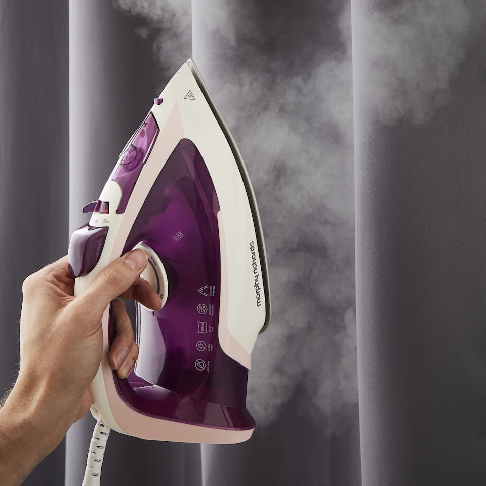 image 1 of MORPHY RICHARDS STEAM FLOW 2400W TURBO STEAM IRON PINK