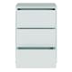 image 6 of Alice Springs Bedside Cabinet with 3 Drawers Push-to-Open in Light Grey
