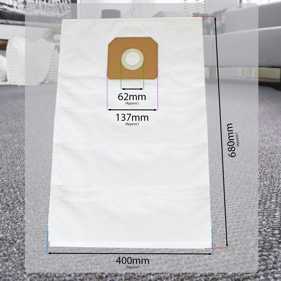 image 1 of SPARES2GO Dust Bags for Karcher NT 48/1, NT 65/2, NT 70/1, NT 70/2, NT 70/3, NT 75/2 Vacuum x 10