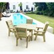 image 2 of Heavy Duty Table and Chair Set - 1 Square Table - 4 Chairs - 4 Seater