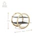 image 7 of Artesà 2-Tier Brass Geometric Serving Stand with Slate Black