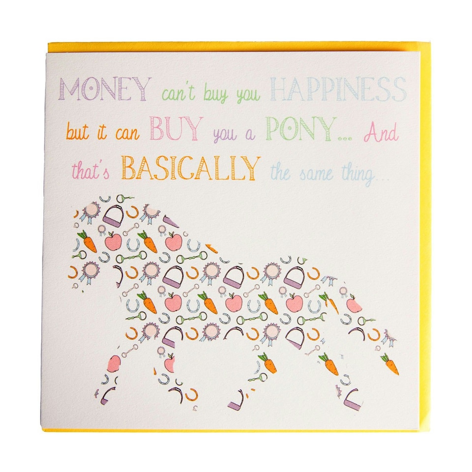 Gubblecote Can´t Buy You Happiness Greetings Card - Multicoloured - One Size