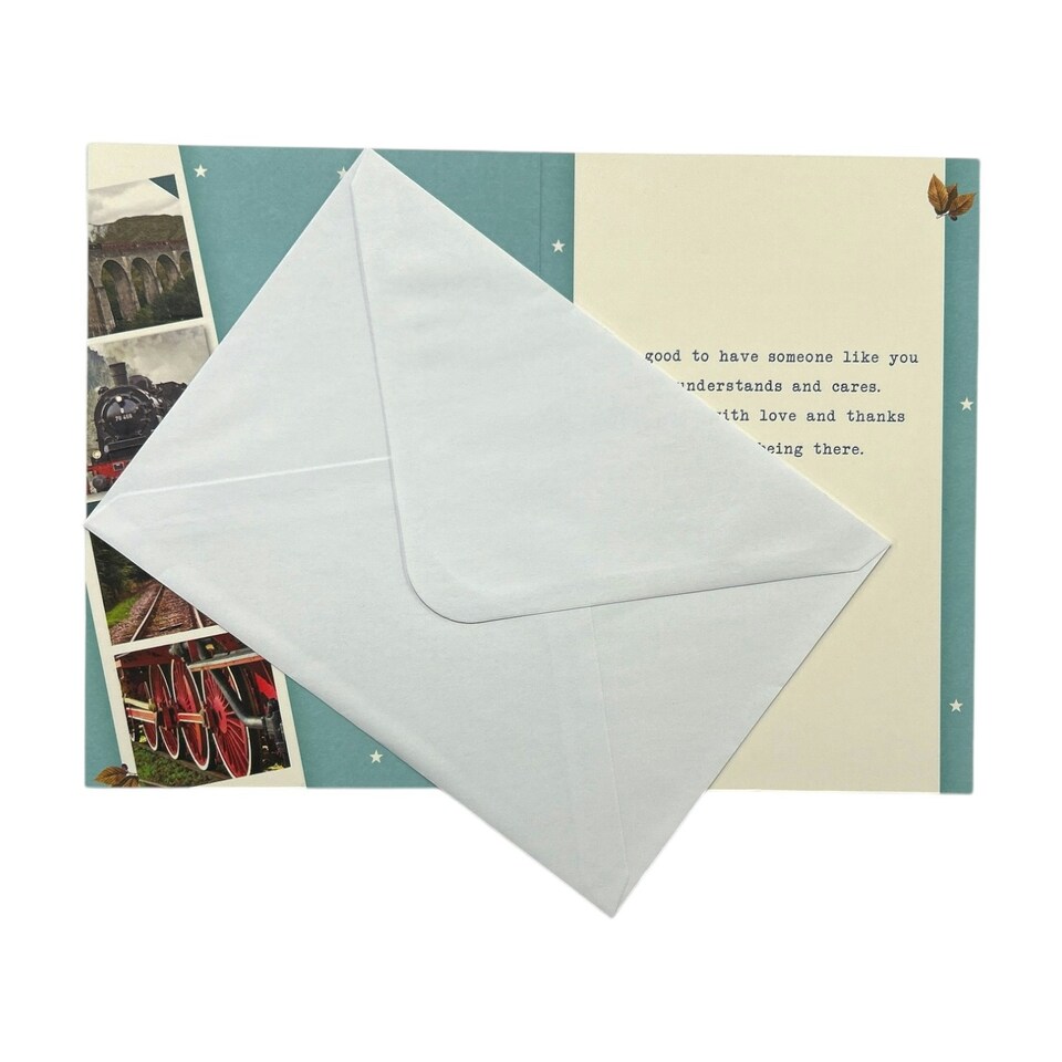 image 1 of For Grandpa Vintage Style Photographic Train Design Father's Day Card