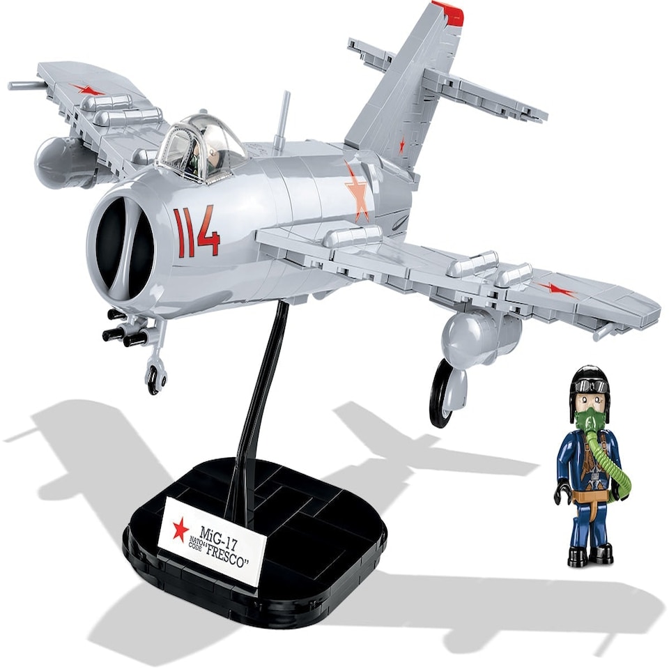 image 1 of MIG-17 "Fresco" Cold War brick plane model - COBI 5823 - 568 bricks